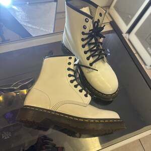 Dr. Martens 1460 White Smooth Leather 8-Eye Combat Boots